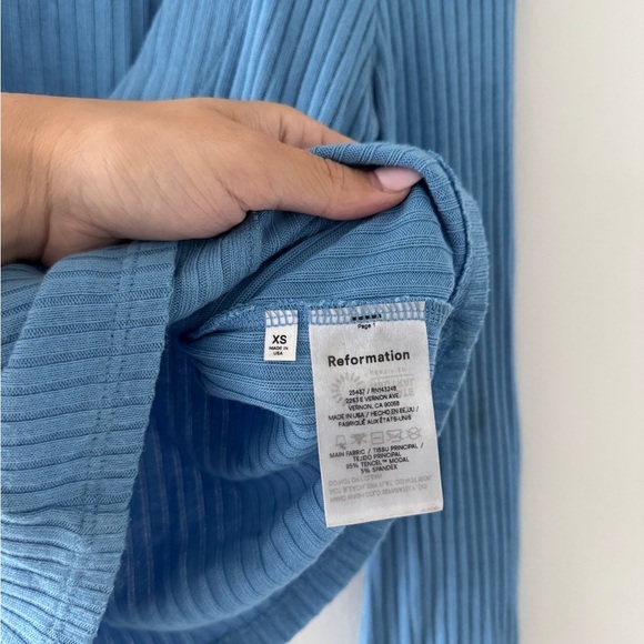 REFORMATION Gellar Blue Sweater XS - Picture 6 of 7